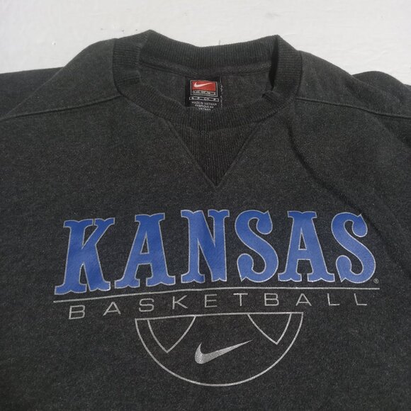 Kansas Basketball VTG Nike Team Apparel Men's LS Sweatshirt Size S - Picture 1 of 9